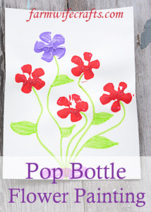 It's almost Spring!!!!!!  If you're ready for bright colors and flowers then have your kids make these easy-to-make, adorable Pop Bottle Flower Paintings.