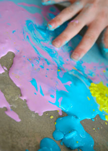 If you're looking for a simple craft to make to keep your kids entertained with items you have on hand then look no further than this Rainbow Oobleck.