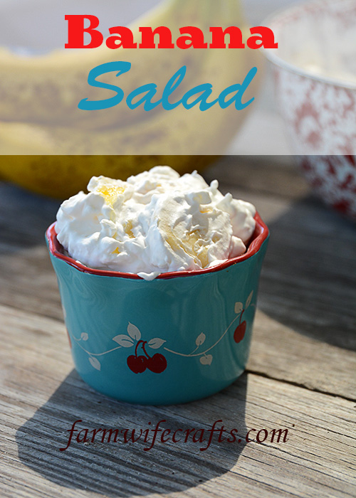 Do you love simple recipes with items that you may already have on hand?  Then this banana salad recipe is for you!