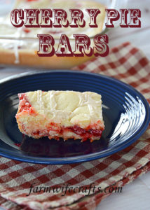 Summer will be here soon and that means cherry season!!!  These Cherry Pie Bars are the perfect summer dessert!