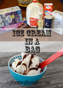 Have you ever wanted to make ice cream, but don't have an ice cream maker?  This recipe for Homemade Ice Cream in a Bag is perfect for you!