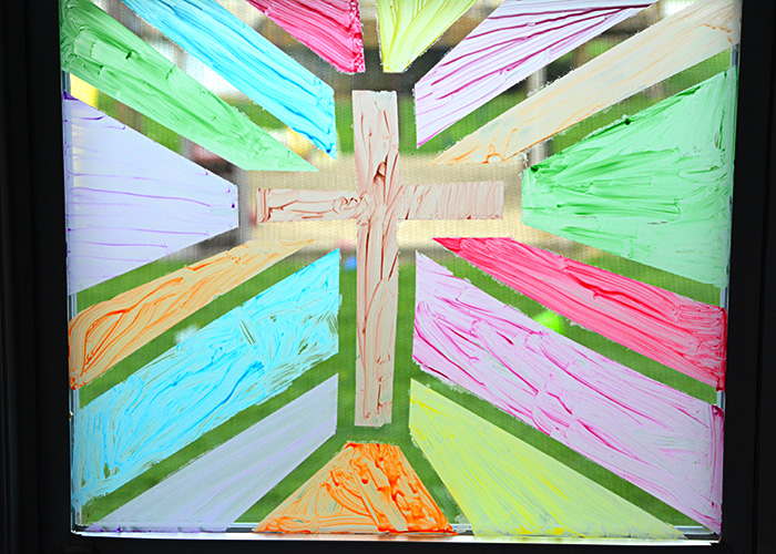 How to Paint Stained Glass Windows at Home Art Activity for Kids