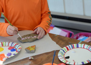 Have you all heard of the kindness project with painted rocks?  Well, we jumped on the bandwagon even if we didn't follow the "rules," but that's just how we roll.