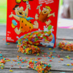 Looking for a new spin on the classic marshmallow treats aka Rice Krispie Treats? These Fruity Pebbles Marshmallow Treats are just as easy to make and so bright and cheerful, everyone will love them!