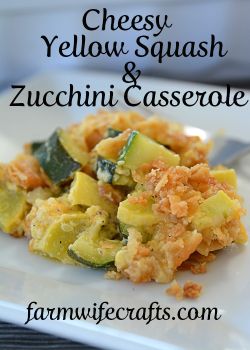 That zucchini in your garden will be ready before you know it.  One zucchini plant seems to produce about 1,459 zucchinis, so, if you're like me, you're probably looking for more recipes to use up all that zucchini and yellow squash!  This recipe for cheesy yellow squash and zucchini casserole is definitely a new family favorite!