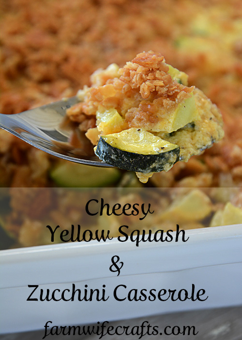 That zucchini in your garden will be ready before you know it.  One zucchini plant seems to produce about 1,459 zucchinis, so, if you're like me, you're probably looking for more recipes to use up all that zucchini and yellow squash!  This recipe for cheesy yellow squash and zucchini casserole is definitely a new family favorite!