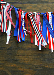 It's always fun to create your own DIY decor for the home.  I made this Red, White, & Blue Bunting to add some color to our living room for the 4th of July, but I like it so much I may never take it down!