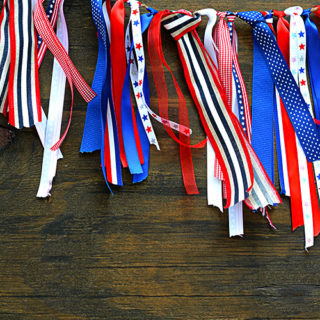 It's always fun to create your own DIY decor for the home. I made this Red, White, & Blue Bunting to add some color to our living room for the 4th of July, but I like it so much I may never take it down!