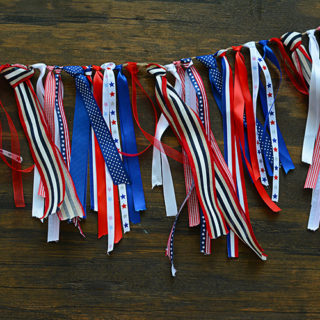 It's always fun to create your own DIY decor for the home.  I made this Red, White, & Blue Bunting to add some color to our living room for the 4th of July, but I like it so much I may never take it down!