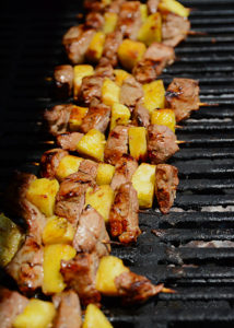 Summer means grilling and grilling means less mess in the kitchen.  My absolute favorite meal is a toss up between everything coming from the garden and everything being prepared on the grill!  This recipe for Grilled Teriyaki Pork and Pineapple Skewers is the perfect summertime meal!