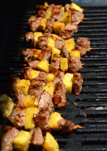 Summer means grilling and grilling means less mess in the kitchen.  My absolute favorite meal is a toss up between everything coming from the garden and everything being prepared on the grill!  This recipe for Grilled Teriyaki Pork and Pineapple Skewers is the perfect summertime meal!