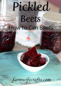 This seems to be the year that people are growing a garden that haven't had one in the past.  Maybe some of you are trying new garden veggies and are wondering what you can do with all that glorious goodness that your garden is producing.  I'm sharing one of our family's favorite garden recipes with you...pickled beets.  Wondering how to can pickled beets?  Don't worry, I'll explain and you'll be surprised at how easy it is!