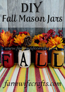 These Fall Mason Jars will look perfect on your mantle.