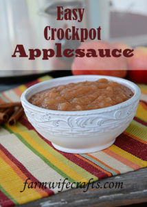 It's Fall and that means apple pickin' time.  Grab the family, head to the orchard, and pick some apples to make this Easy Crockpot Applesauce.