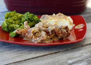 I don't know about you, but cooler temps make me crave comfort food.  One of our family's favorite meals is Poor Man's Salisbury Steak.