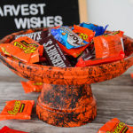 It's almost Halloween and that means all things spooky and sweet!  This DIY Halloween Candy Dish is the perfect place to stash all your sweet Halloween candy for Trick-or-Treaters.