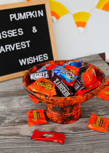 It's almost Halloween and that means all things spooky and sweet!  This DIY Halloween Candy Dish is the perfect place to stash all your sweet Halloween candy for Trick-or-Treaters.