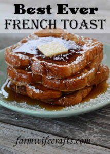 Are you looking for an easy breakfast recipe for your kids, or maybe even for yourself!  You have to try this Best Ever French Toast Recipe!