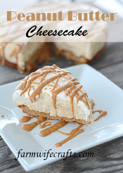 Do you love cheesecake?  If so, then you have to try this recipe for Peanut Butter Cheesecake.