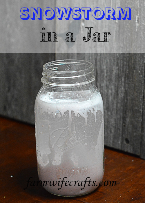 If you are looking for a something to keep your kids entertained this winter, you have to try this Snowstorm in a Jar experiment.