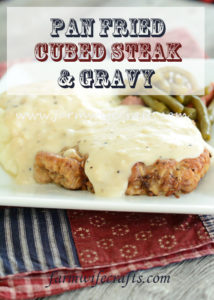 It's winter and if you are like me, you are looking for the ultimate comfort food.  Possibly one that reminds you of your childhood?  This Pan-Fried Cubed Steak and Gravy recipe screams comfort food!