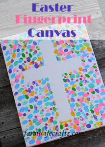 Are you looking for an easy Easter craft to make with your kids that you can enjoy for years?  This Easter Fingerprint Canvas might be the perfect craft!