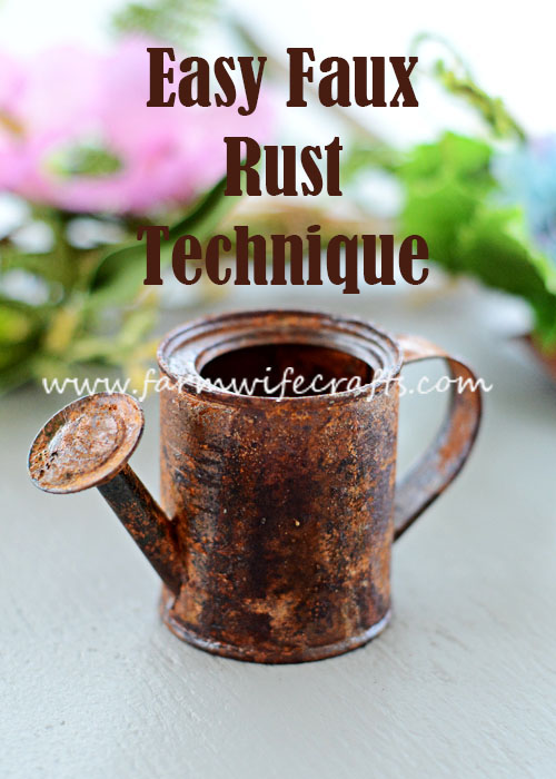 I searched and came up with this concoction to make rust with 3 simple ingredients....and they are probably ingredients that you already have in your house!