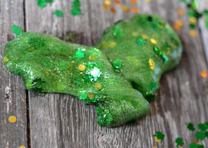 Are you looking for a green craft to celebrate St. Patrick's Day with your kids or students?  This St. Patrick's Day Green Slime is easy to whip up with just a few household ingredients.