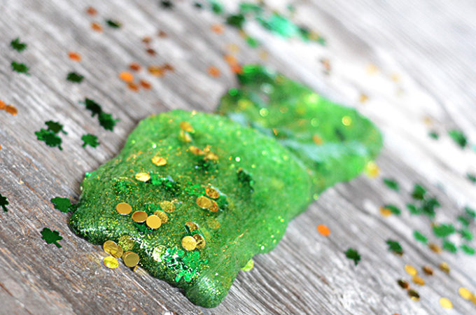 Are you looking for a green craft to celebrate St. Patrick's Day with your kids or students?  This St. Patrick's Day Green Slime is easy to whip up with just a few household ingredients.