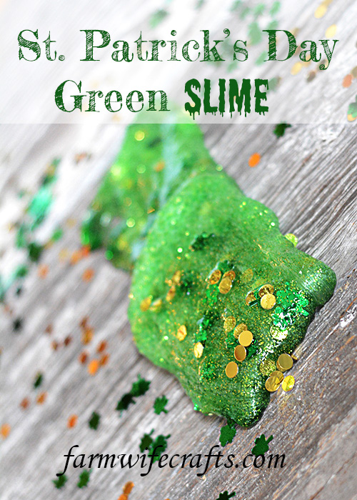 Are you looking for a green craft to celebrate St. Patrick's Day with your kids or students?  This St. Patrick's Day Green Slime is easy to whip up with just a few household ingredients.